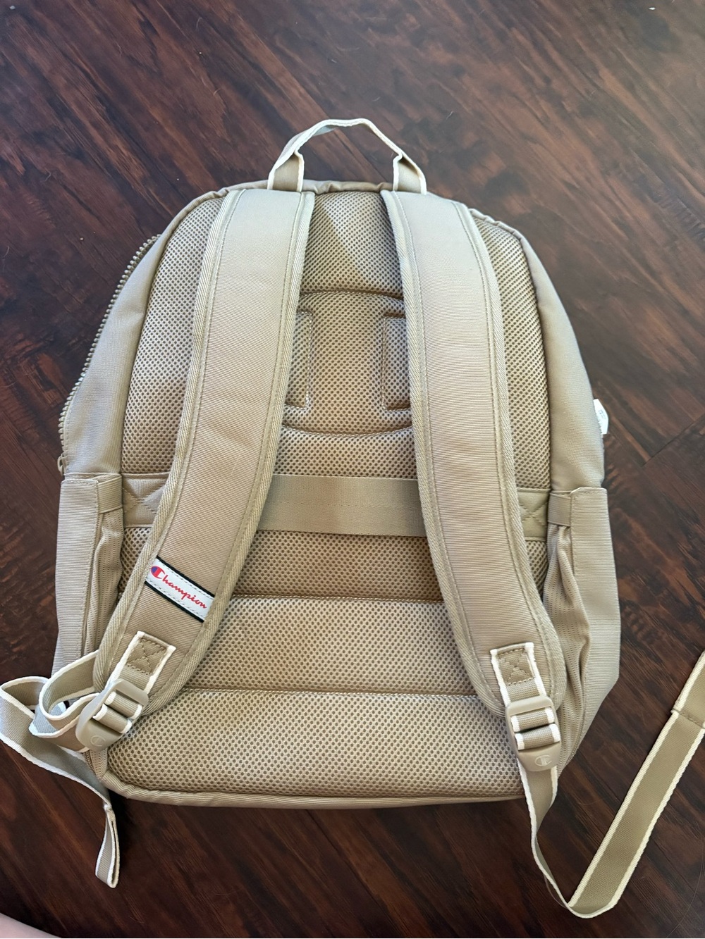 Champion Kids Beige Backpack with Navy Logo - Picture 3 of 4